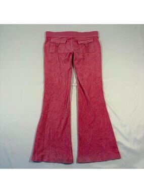 vintage pink button back rare scottie dog lowrise flare juicy couture tracksuit